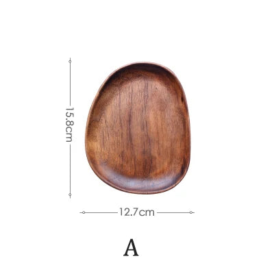1/5 pcs Oval Wood Plate