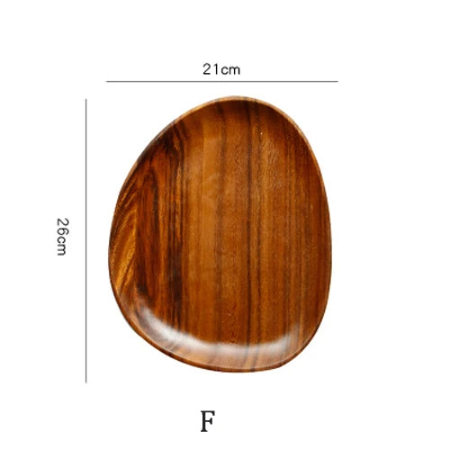 1/5 pcs Oval Wood Plate