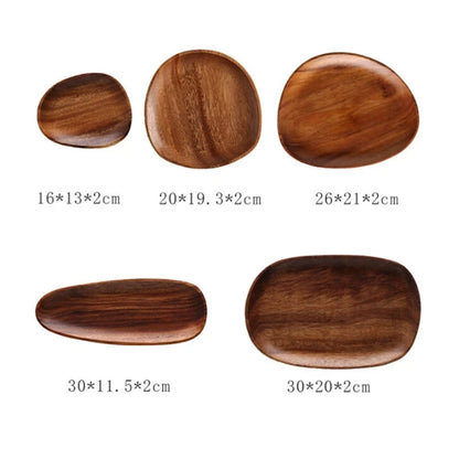 1/5 pcs Oval Wood Plate
